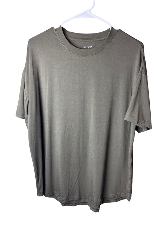 Little Bipsy Tops - Little Bipsy Bamboo Brown Crewneck Tee for Adults Oversized M